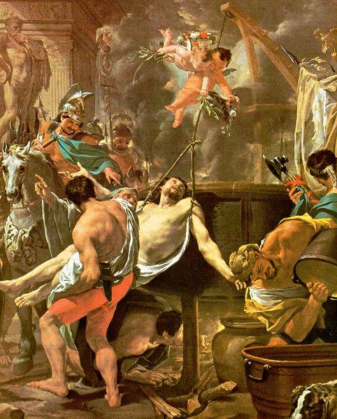 Brun, Charles Le The Martyrdom of St. John the Evangelist at the Porta Latina China oil painting art